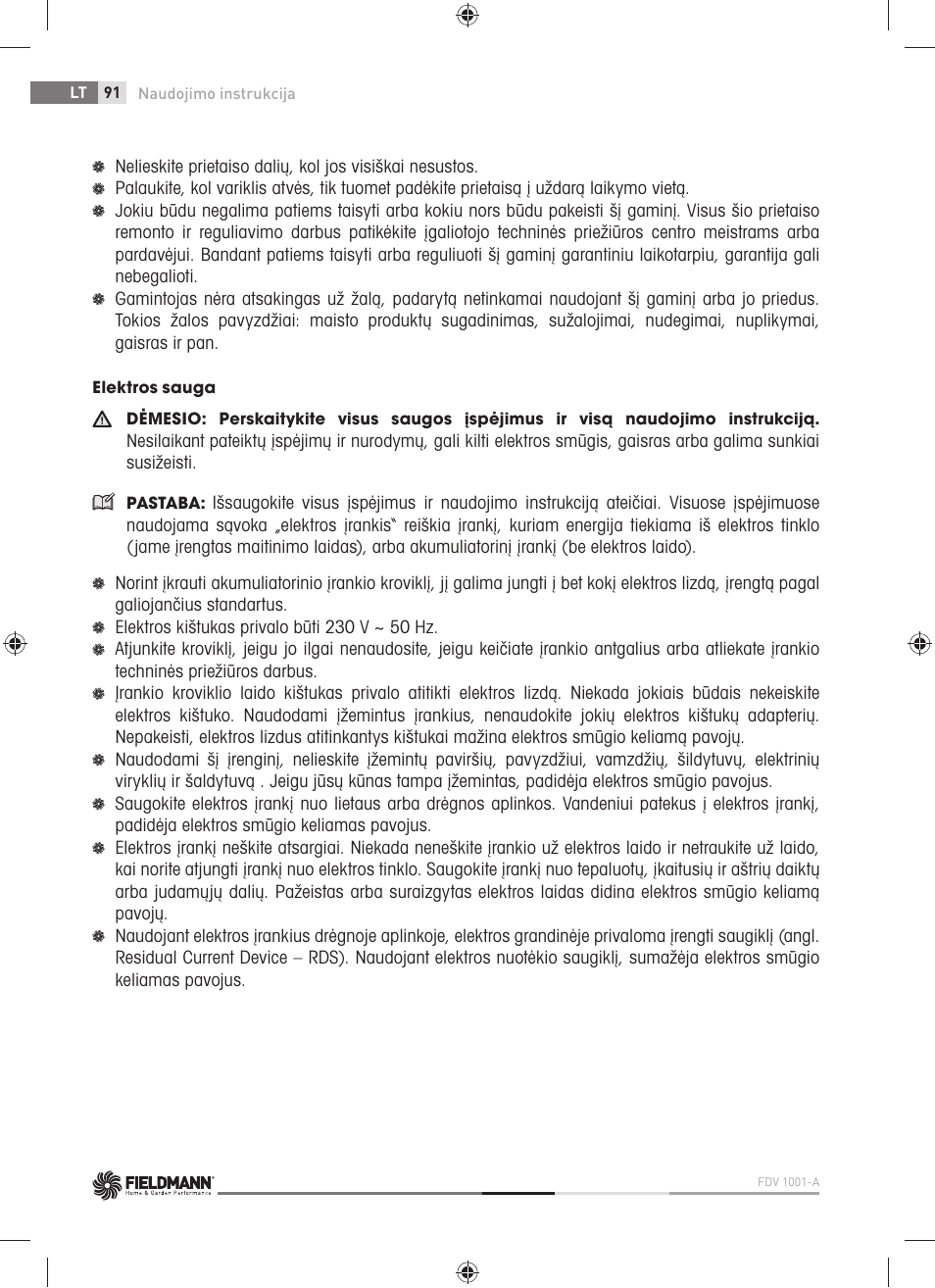 Fieldmann FDV 1001-A User Manual | Page 92 / 100