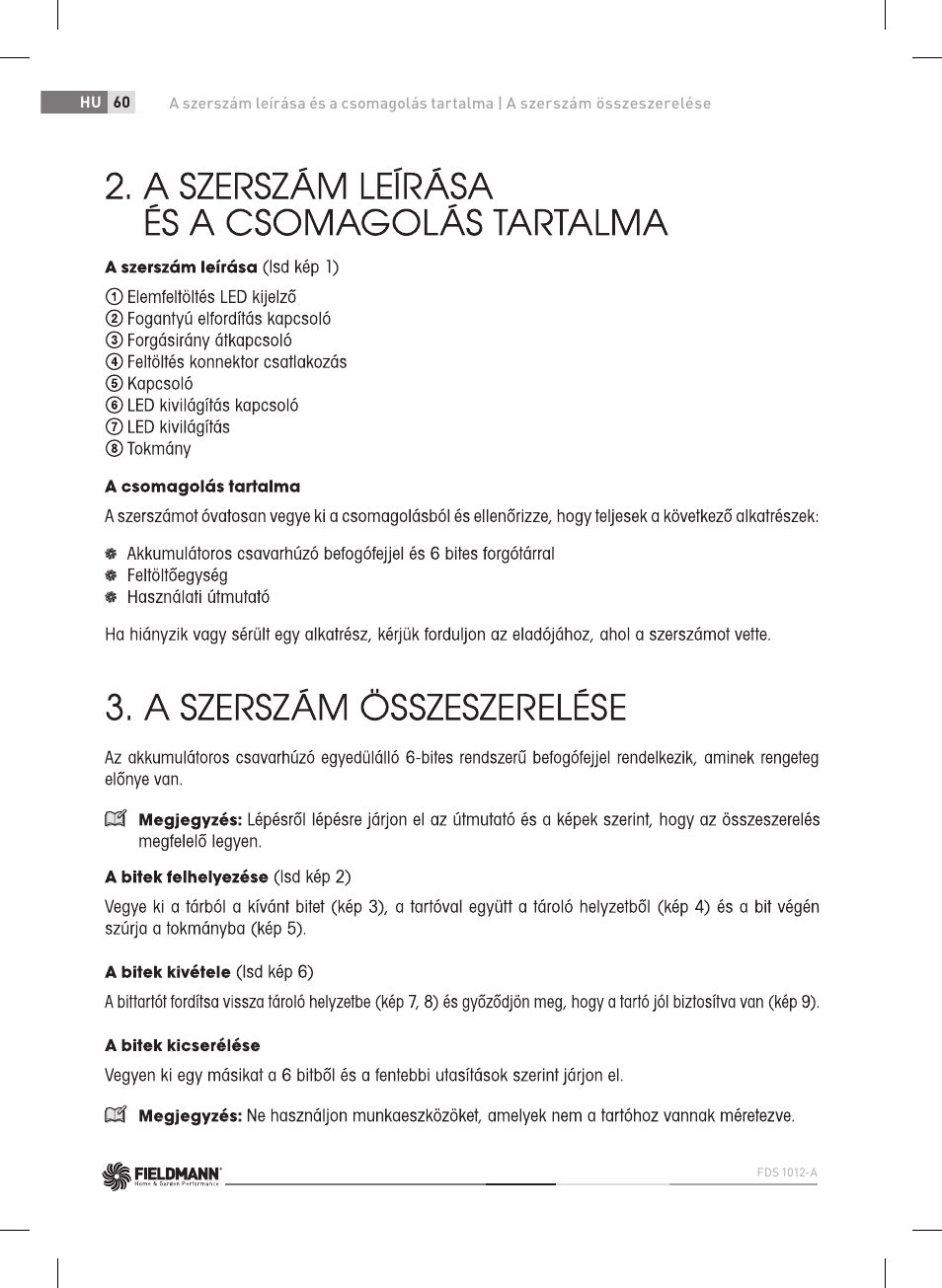 Fieldmann FDS 1012-A User Manual | Page 60 / 102