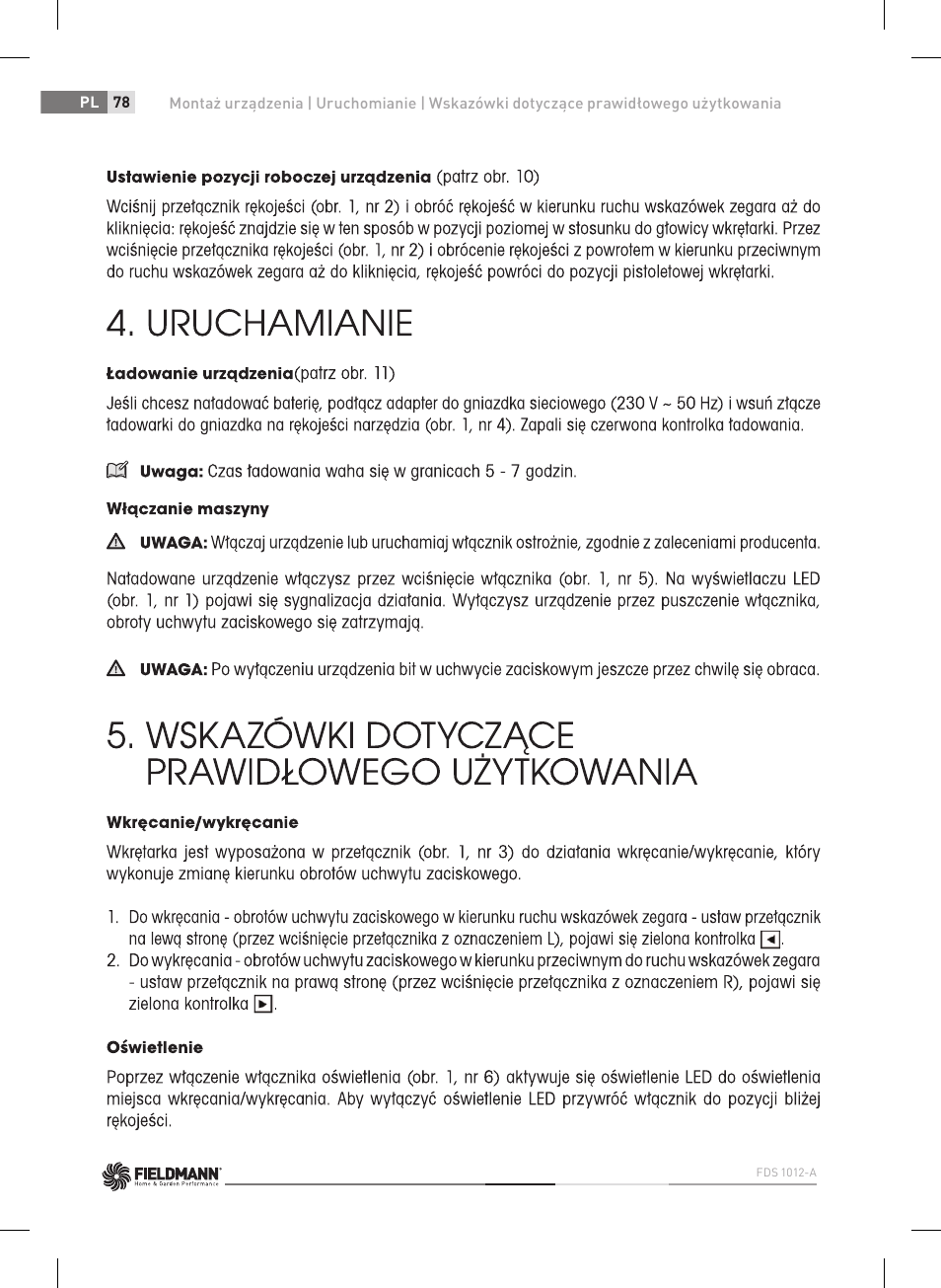 Fieldmann FDS 1012-A User Manual | Page 78 / 102