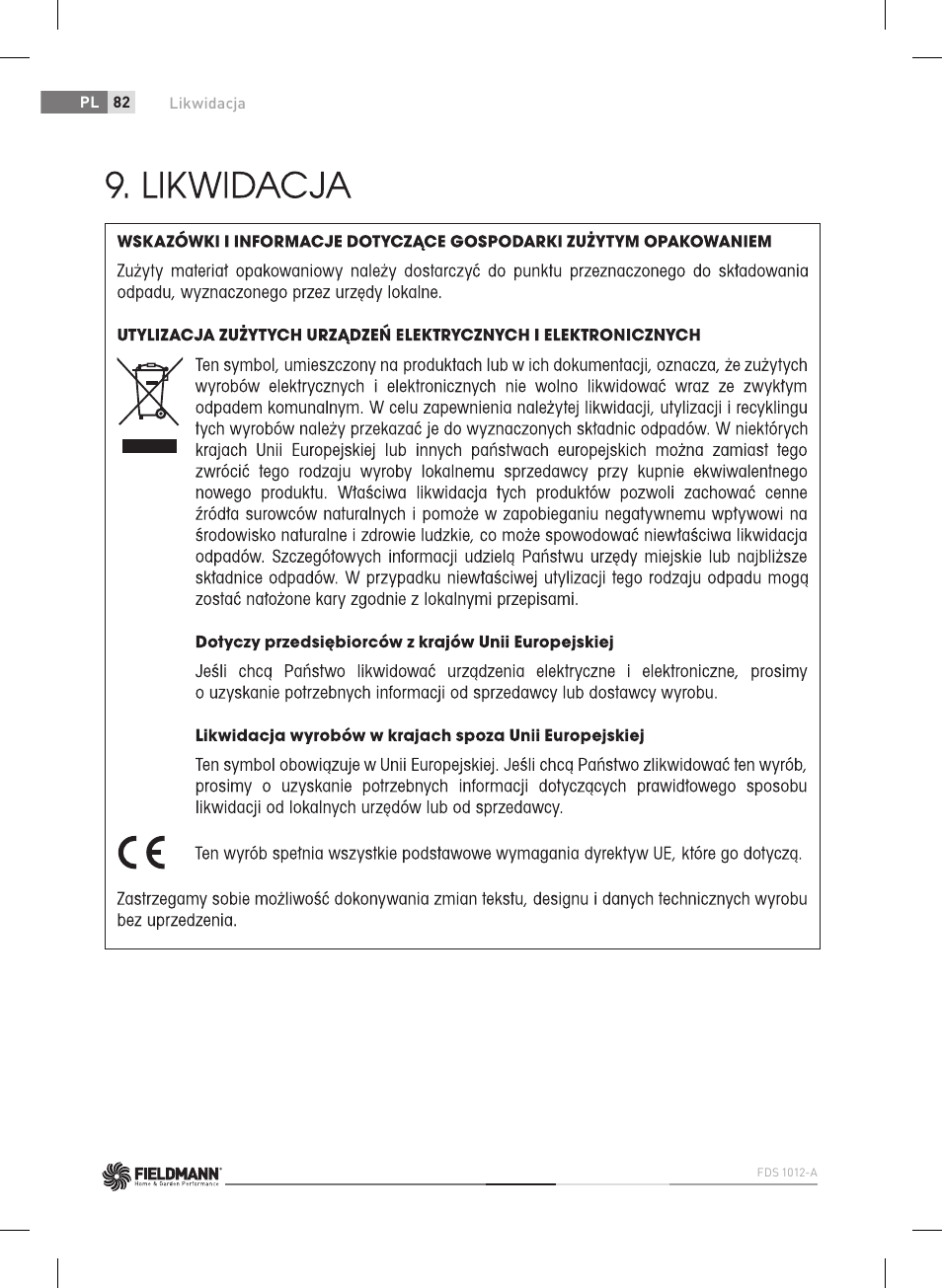 Fieldmann FDS 1012-A User Manual | Page 82 / 102