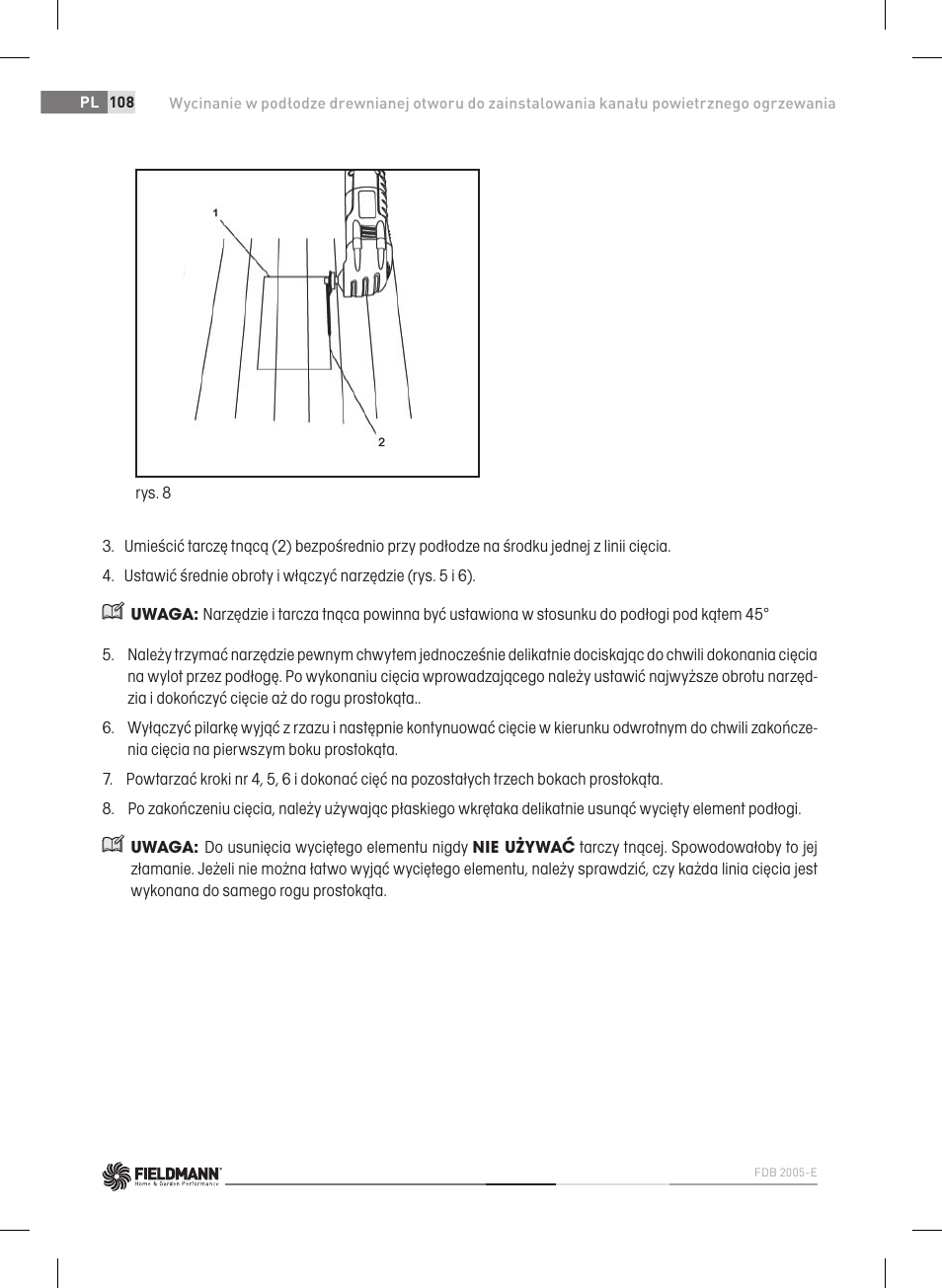 Fieldmann FDB 2005-E User Manual | Page 108 / 138