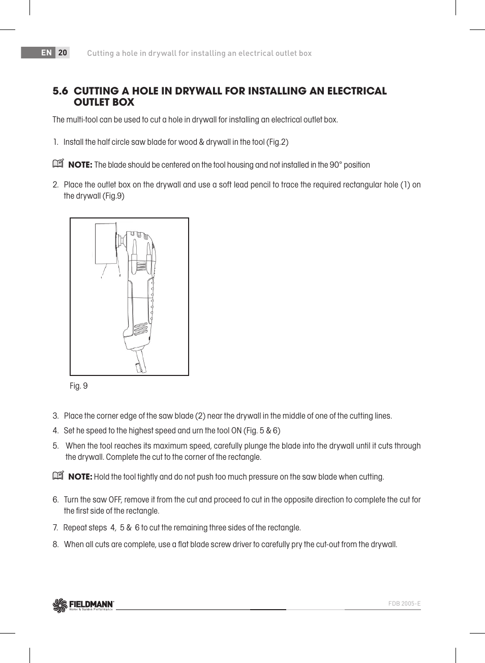 Fieldmann FDB 2005-E User Manual | Page 20 / 138