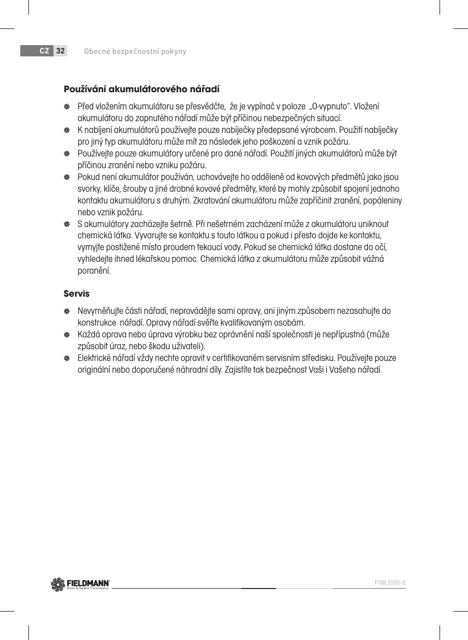 Fieldmann FDB 2005-E User Manual | Page 32 / 138