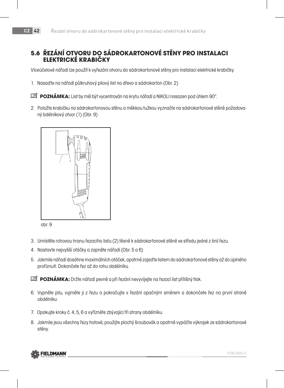 Fieldmann FDB 2005-E User Manual | Page 42 / 138