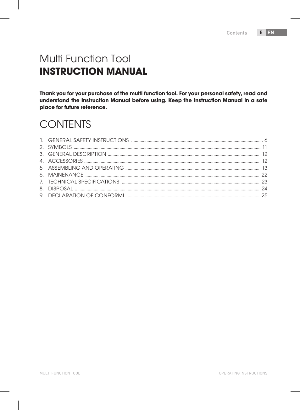Fieldmann FDB 2005-E User Manual | Page 5 / 138