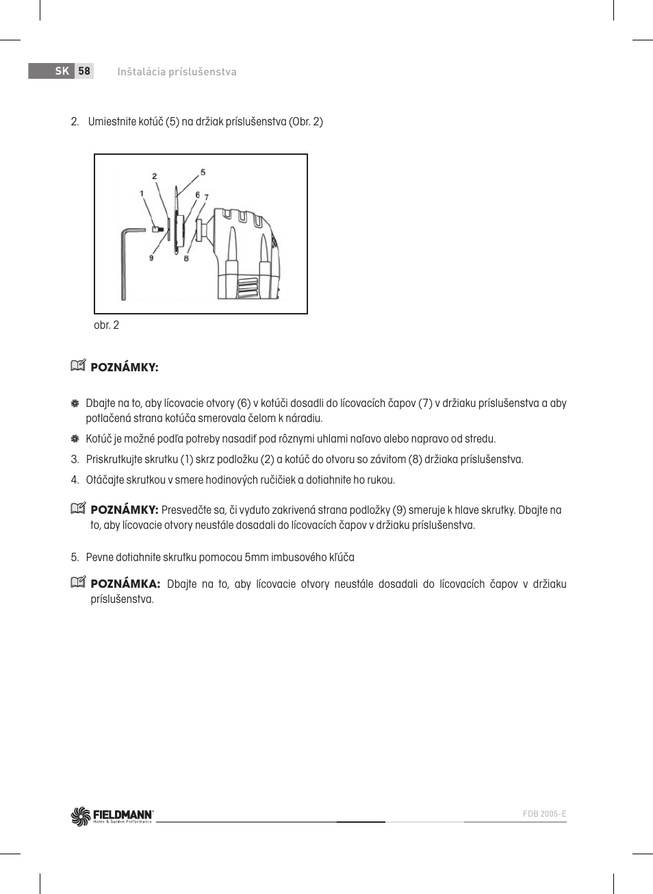 Fieldmann FDB 2005-E User Manual | Page 58 / 138