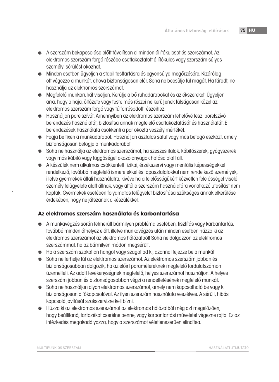 Fieldmann FDB 2005-E User Manual | Page 75 / 138