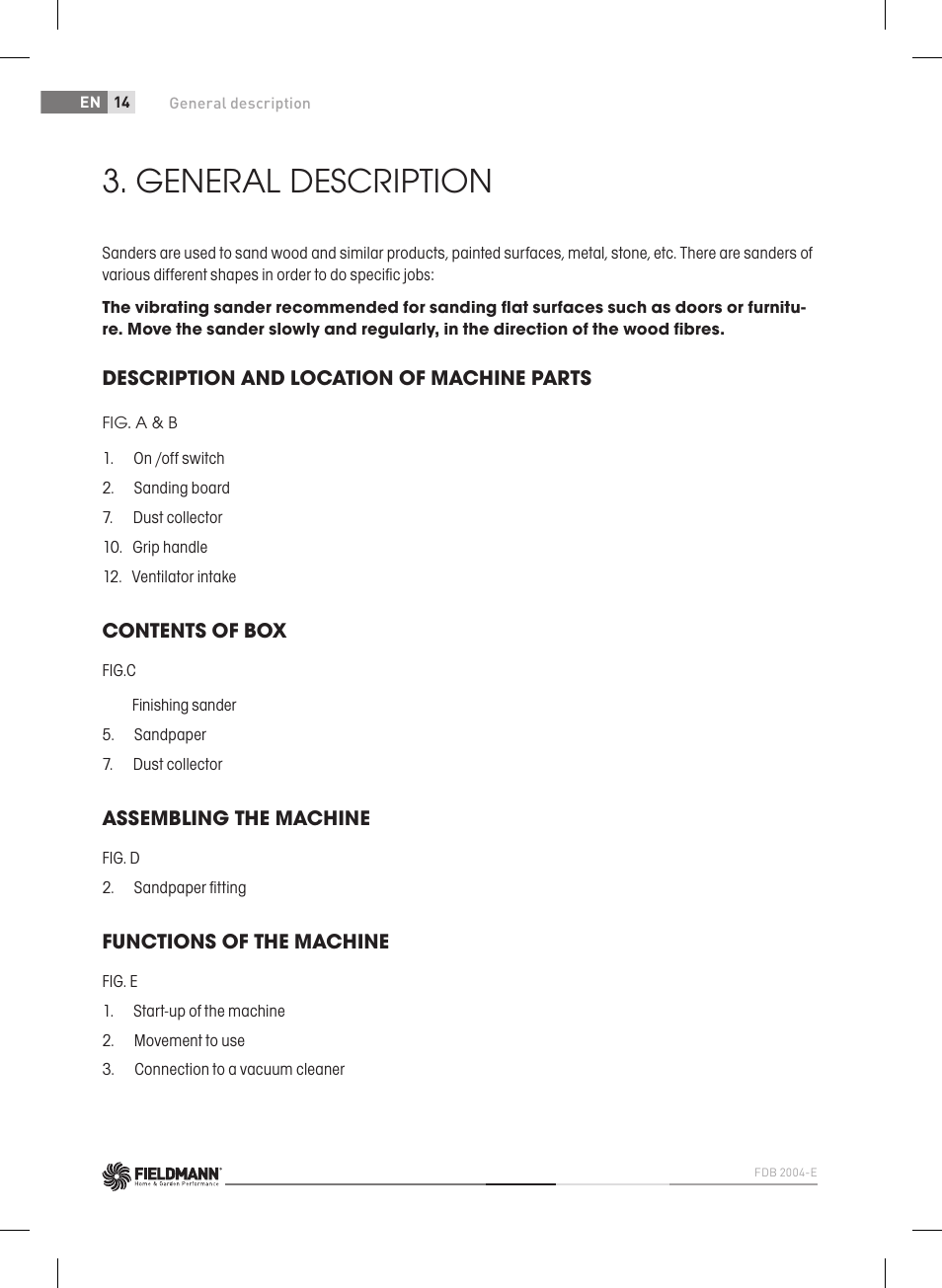 General description | Fieldmann FDB 2004-E User Manual | Page 14 / 82