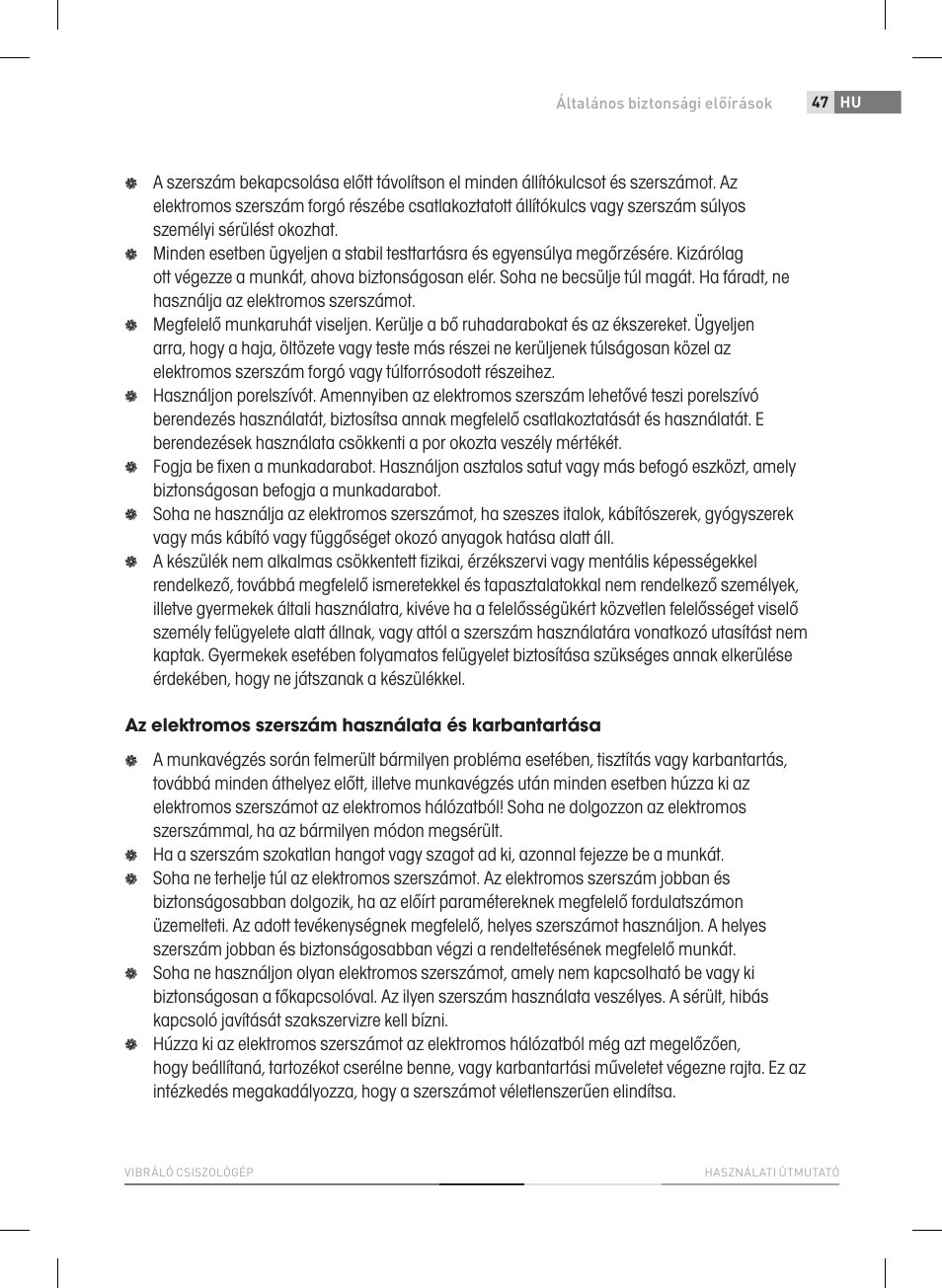 Fieldmann FDB 2004-E User Manual | Page 47 / 82