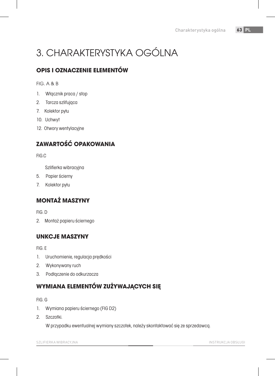 Charakterystyka ogólna | Fieldmann FDB 2004-E User Manual | Page 63 / 82