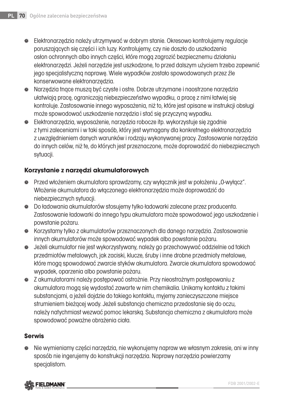 Fieldmann FDB 2002-E User Manual | Page 70 / 96