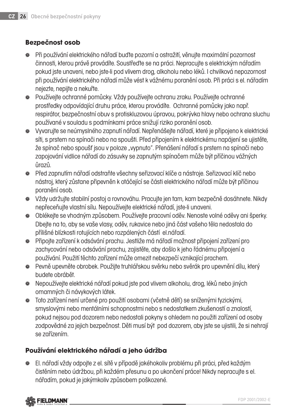 Fieldmann FDP 2002-E User Manual | Page 26 / 102