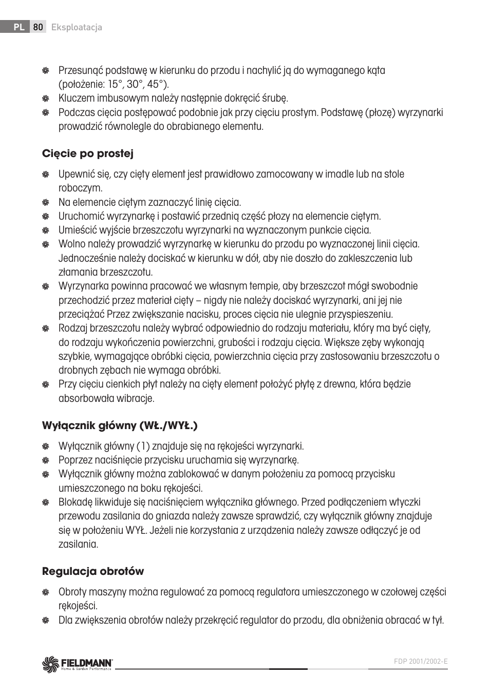 Fieldmann FDP 2002-E User Manual | Page 80 / 102