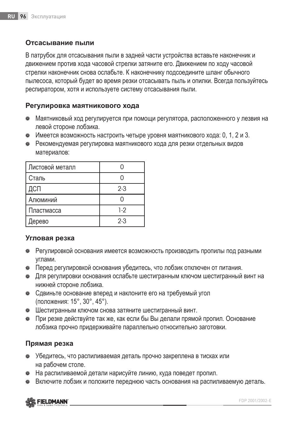 Fieldmann FDP 2002-E User Manual | Page 96 / 102