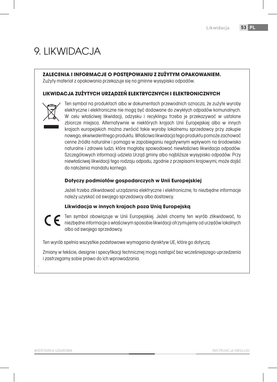 Likwidacja | Fieldmann FDV 2003-E User Manual | Page 53 / 64