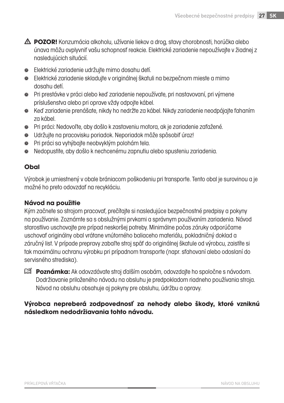 Fieldmann FDV 2002-E User Manual | Page 27 / 64