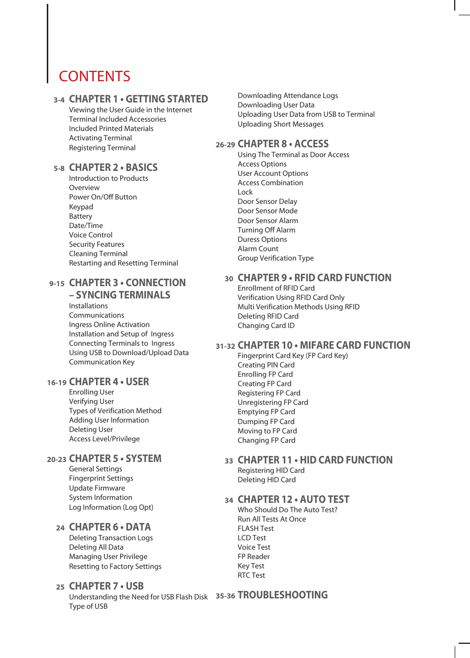 FingerTec R2 Manual User Manual | Page 2 / 38