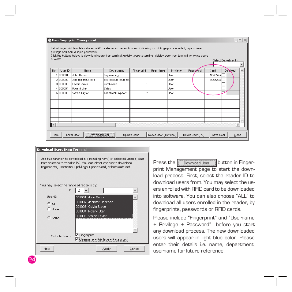 FingerTec Q2 User Manual | Page 25 / 49