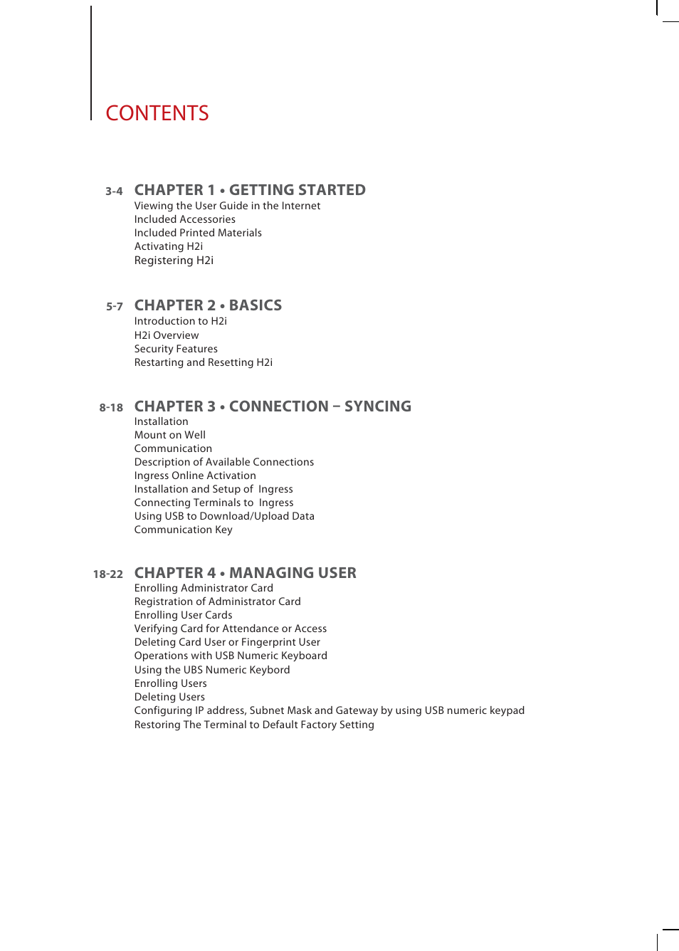 FingerTec H2i Manual User Manual | Page 2 / 24