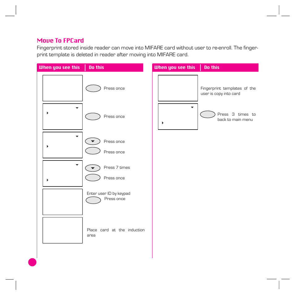 Move to fpcard | FingerTec AC800 Plus MC User Manual | Page 59 / 63