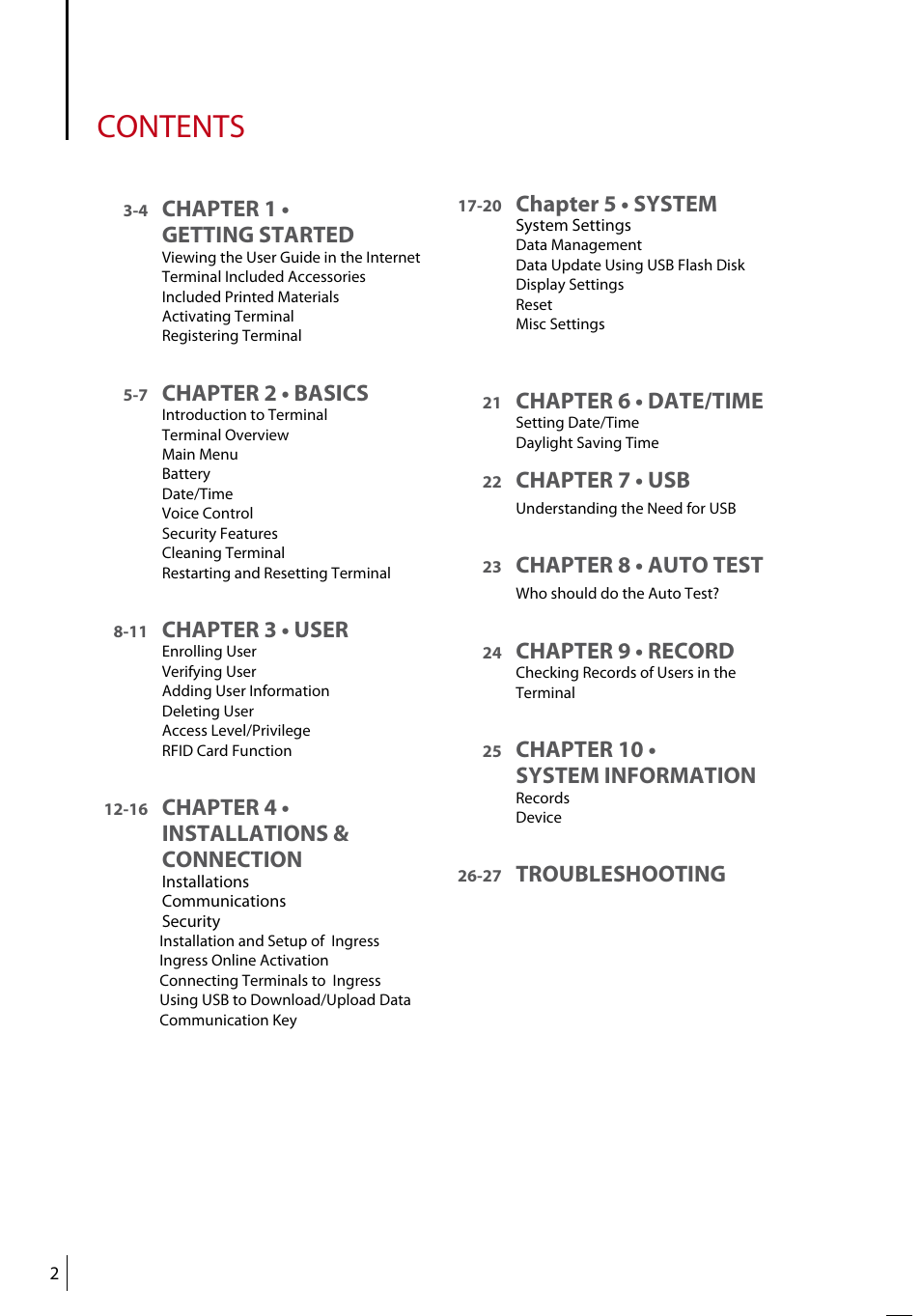 FingerTec R3 Manual User Manual | Page 2 / 28