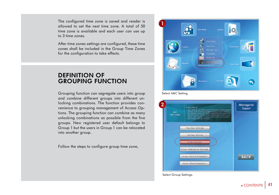 Definition of grouping function | FingerTec i-Kiosk 100 Plus Manual User Manual | Page 41 / 97