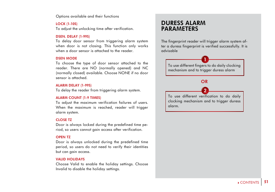 Duress alarm parameters | FingerTec i-Kiosk 100 Plus Manual User Manual | Page 51 / 97