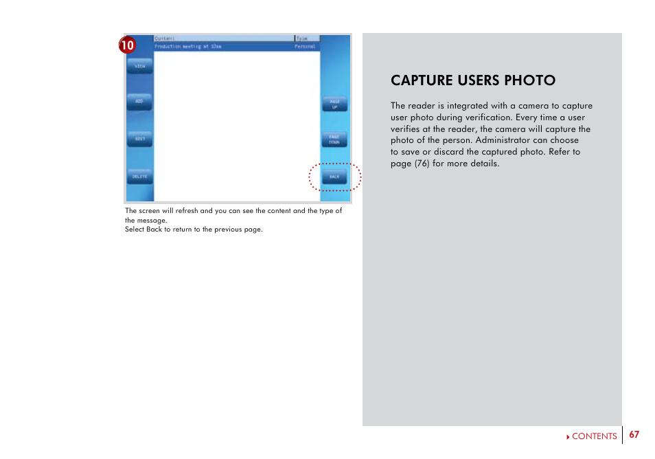Capture users photo | FingerTec i-Kiosk 100 Plus Manual User Manual | Page 67 / 97