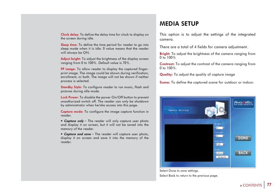 Media setup | FingerTec i-Kiosk 100 Plus Manual User Manual | Page 77 / 97