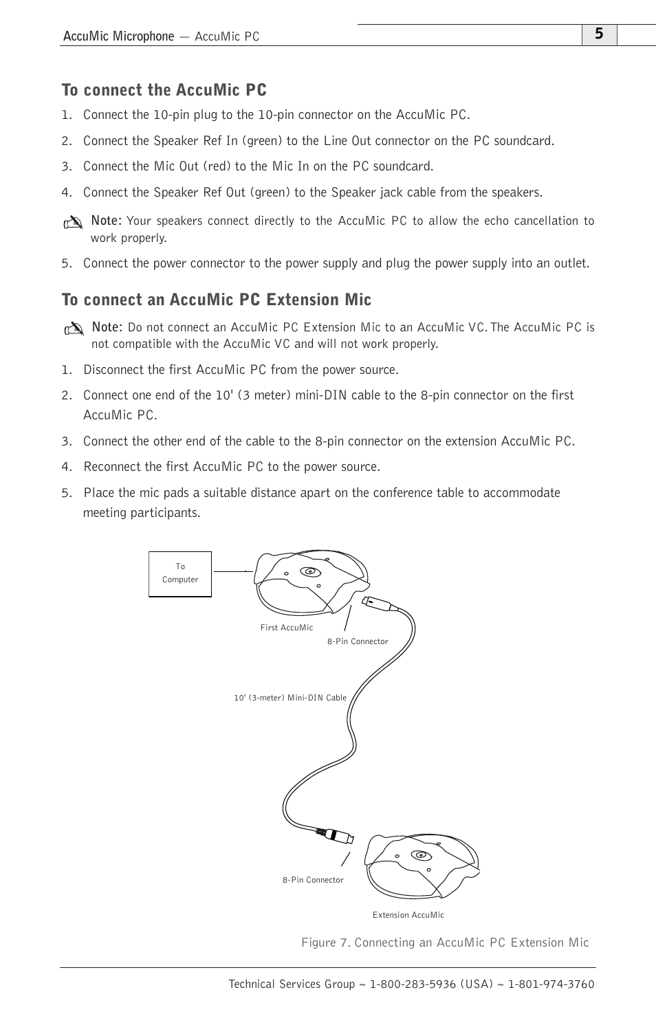 ClearOne AccuMic VC-PC User Manual | Page 8 / 20