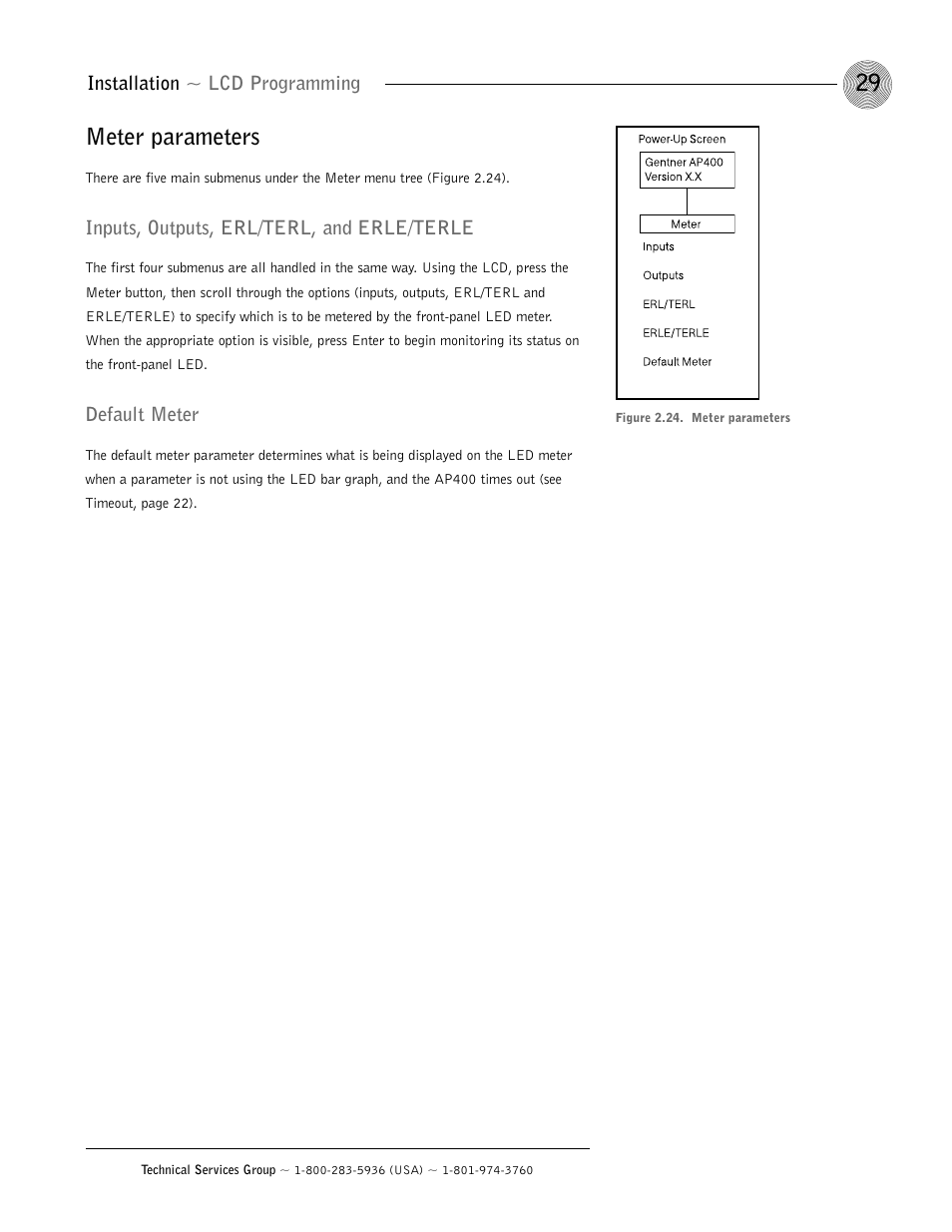 Meter parameters | ClearOne AP400 User Manual | Page 33 / 74