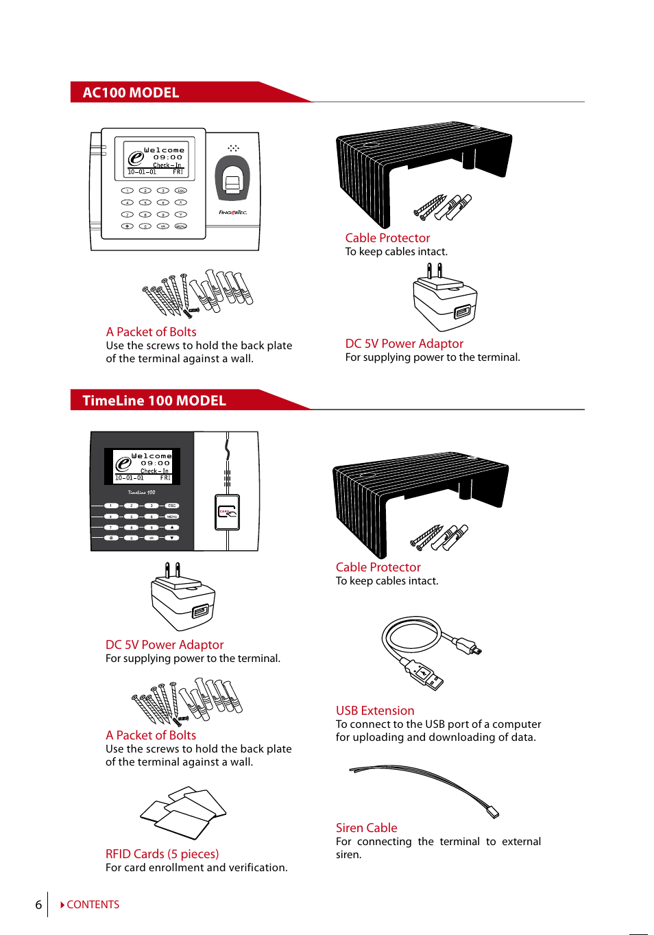 FingerTec AC100 User Manual | Page 5 / 36