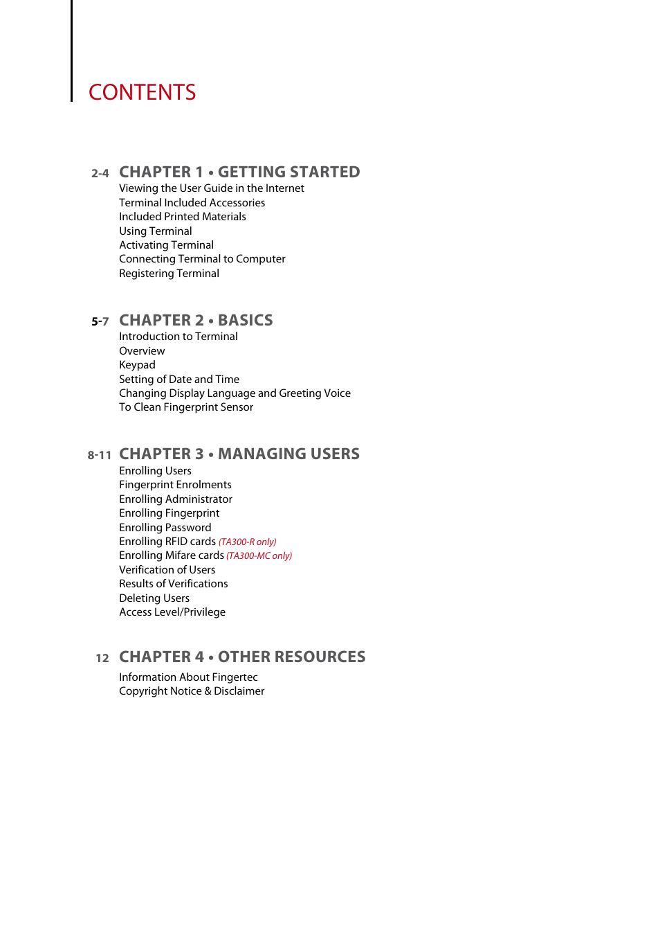 FingerTec TA300 User Manual | Page 2 / 14