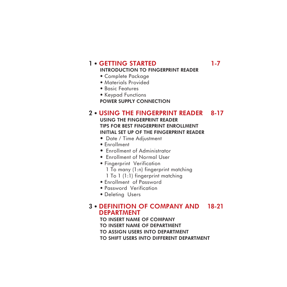 FingerTec TA100 DIY User Manual | Page 3 / 56
