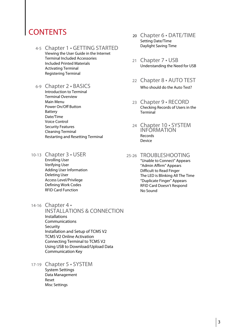 FingerTec TA500 Manual User Manual | Page 2 / 26