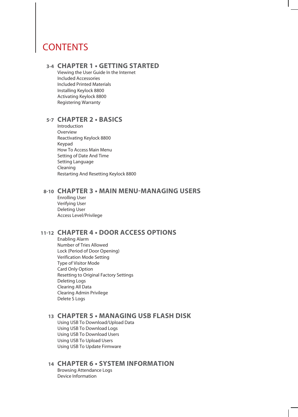 FingerTec Keylock 8800 Manual User Manual | Page 2 / 16