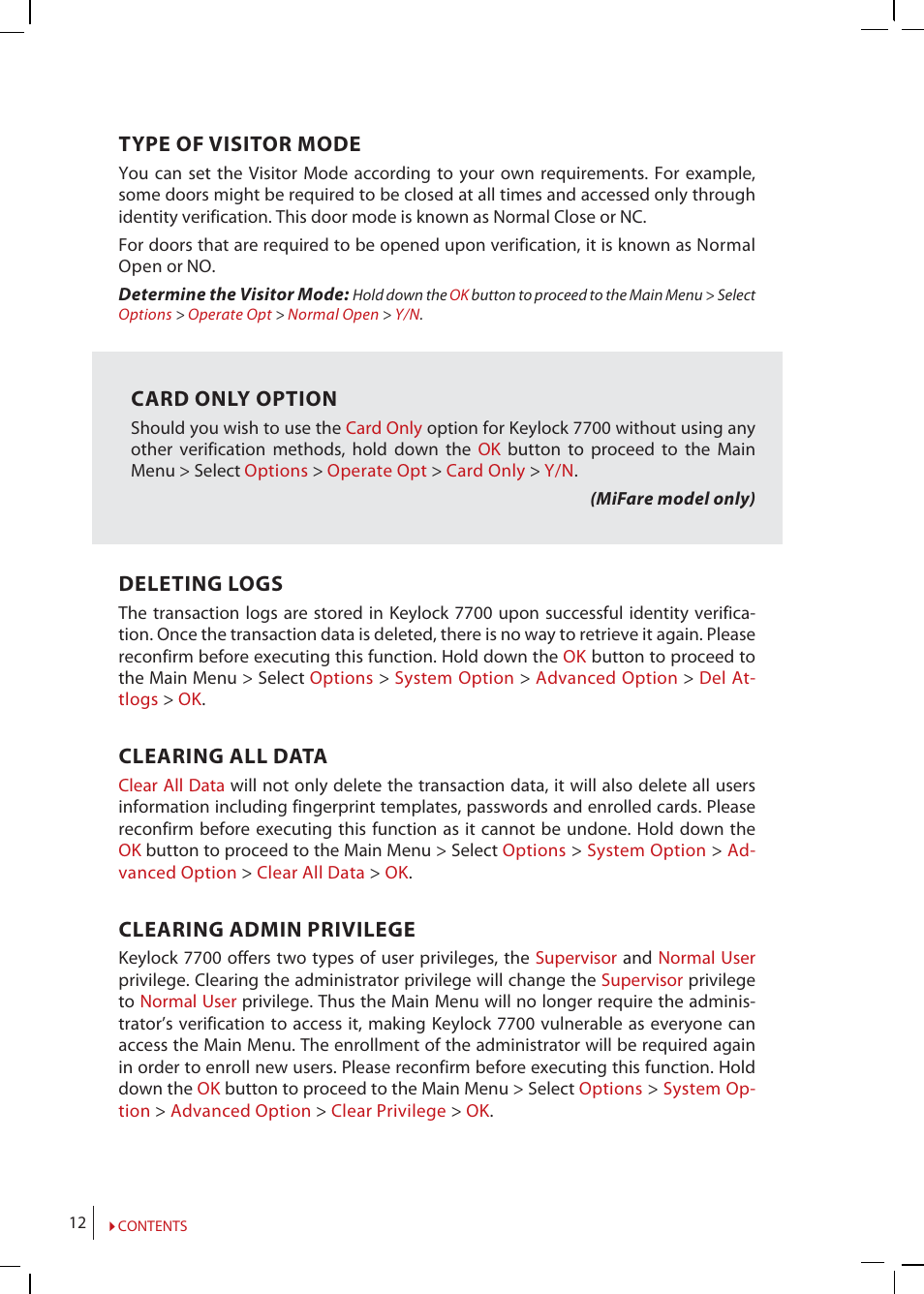 FingerTec Keylock 7700 User Manual | Page 12 / 18