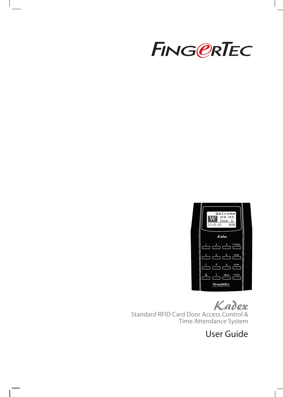 FingerTec Kadex Manual User Manual | 31 pages