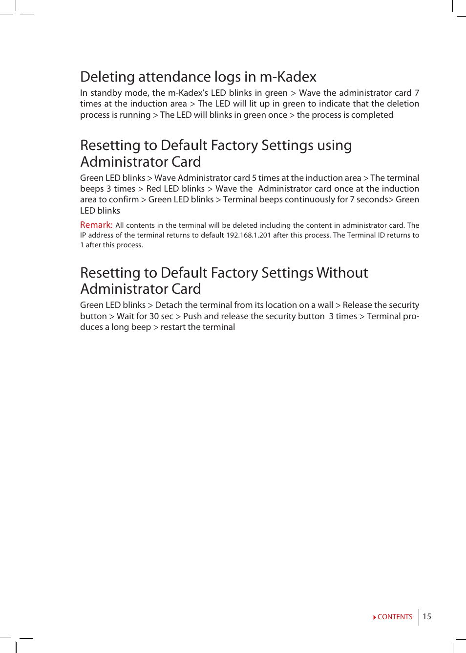 Deleting attendance logs in m-kadex | FingerTec m-Kadex Manual User Manual | Page 15 / 17