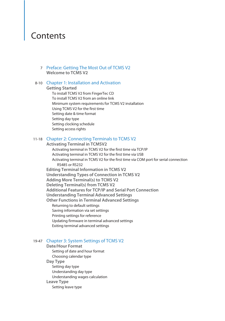 FingerTec TCMS V2 User Manual | Page 3 / 97