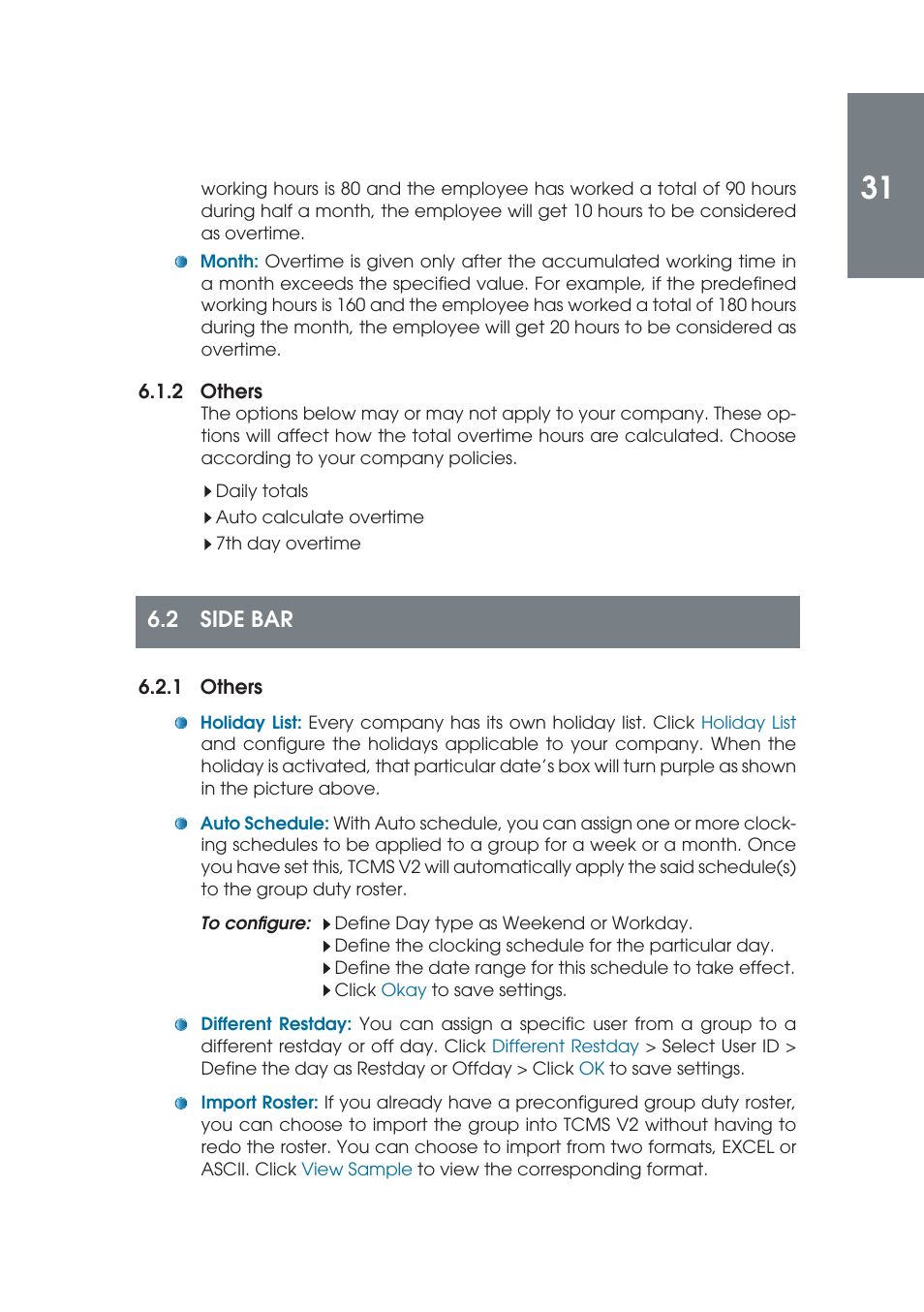 2 side bar | FingerTec TCMS V2 (Abridged Vesion) User Manual | Page 30 / 46