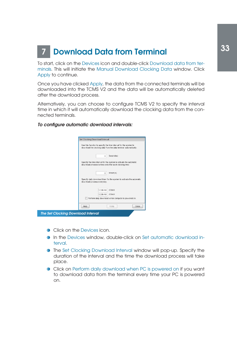 7download data from terminal | FingerTec TCMS V2 (Abridged Vesion) User Manual | Page 32 / 46