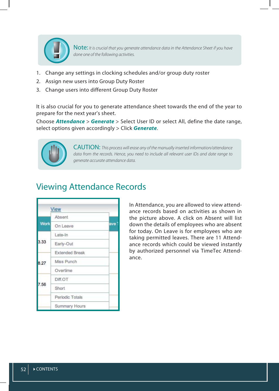 Viewing attendance records | FingerTec TimeTec Web User Manual | Page 52 / 68