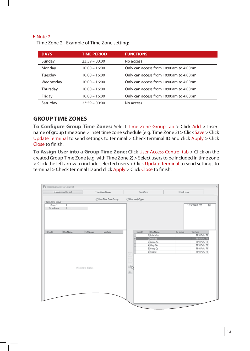 Group time zones | FingerTec FTDP (FingerTec Data Processor) User Manual | Page 12 / 18
