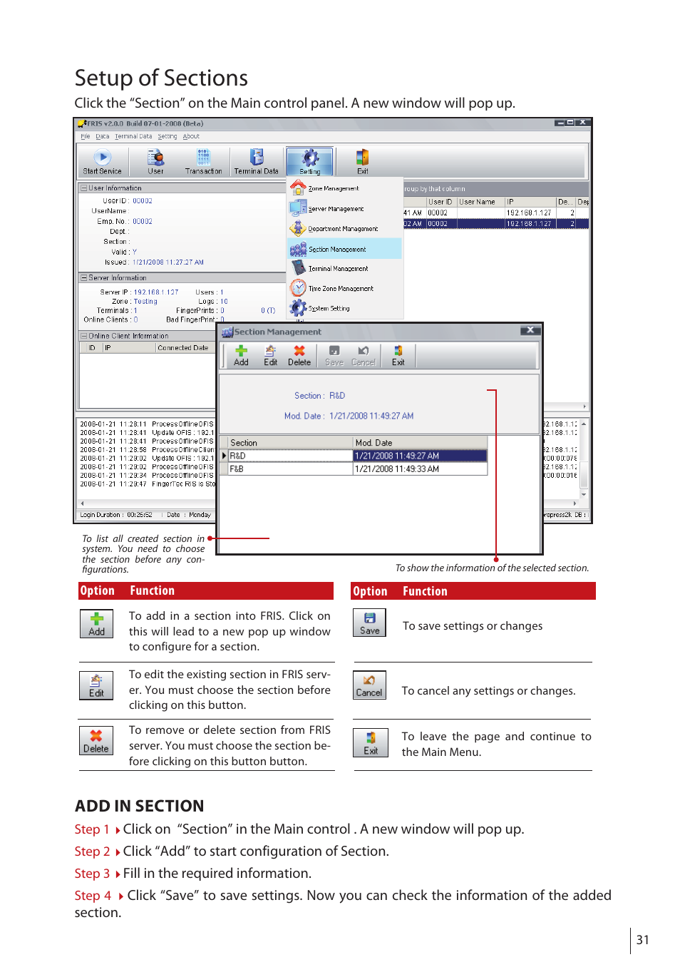 FingerTec FRIS II User Manual | Page 30 / 55