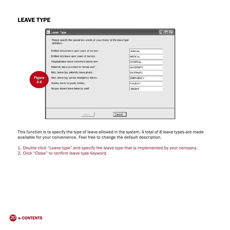 Leave type | FingerTec DiGiPAY User Manual | Page 23 / 74