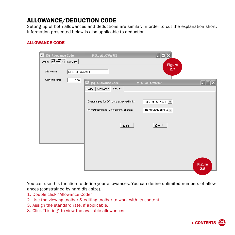 Allowance/deduction code | FingerTec DiGiPAY User Manual | Page 24 / 74