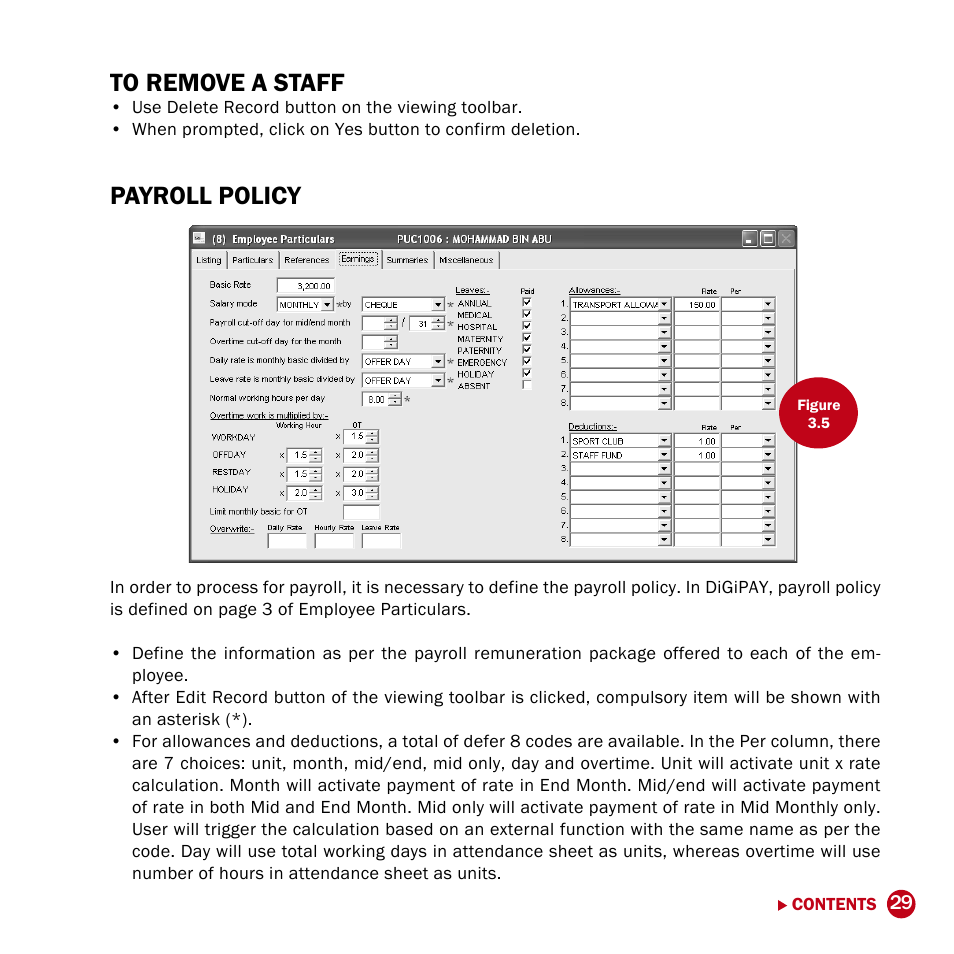 Payroll policy | FingerTec DiGiPAY User Manual | Page 32 / 74