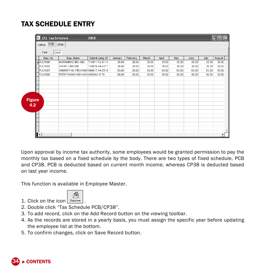Tax schedule entry | FingerTec DiGiPAY User Manual | Page 37 / 74