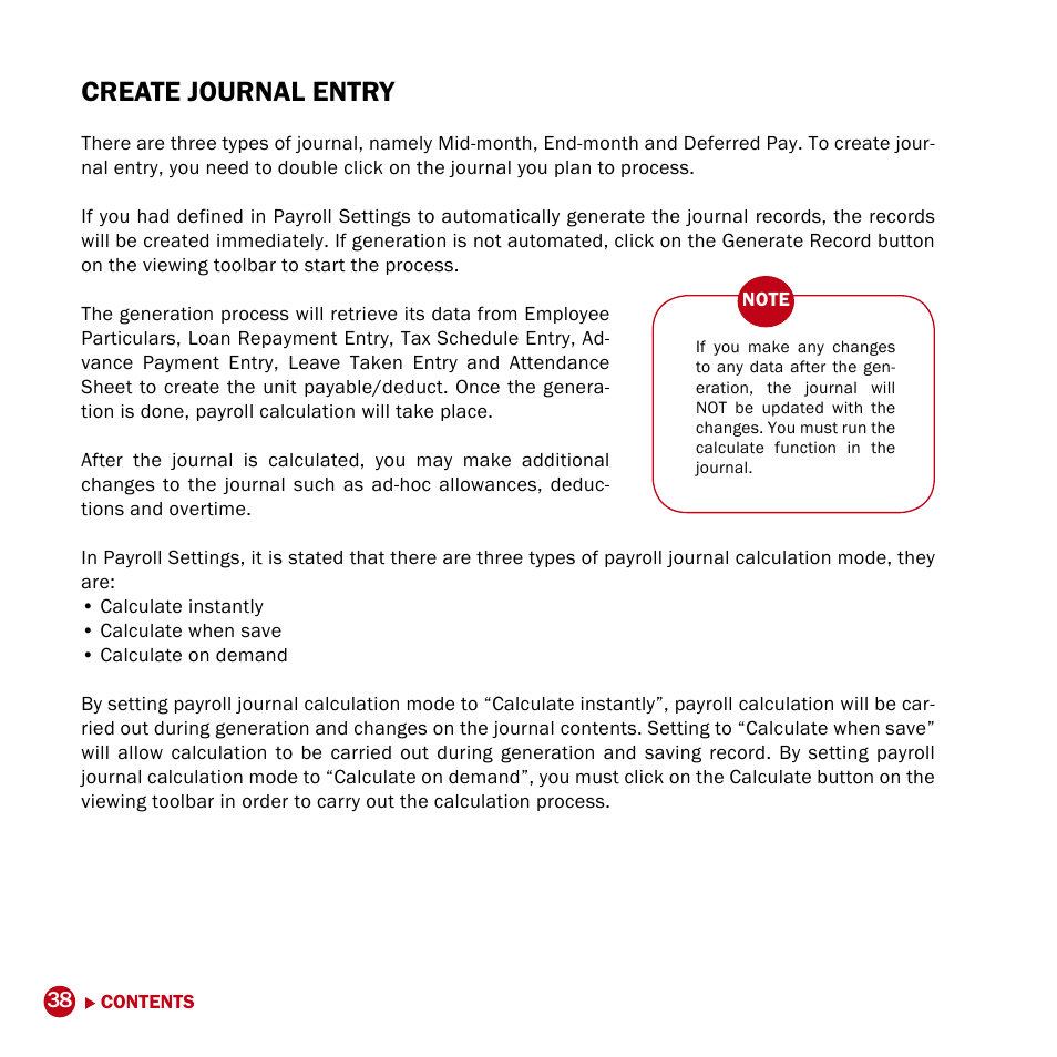 Create journal entry | FingerTec DiGiPAY User Manual | Page 41 / 74